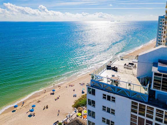 Beachfront Studio, Balcony with Ocean View